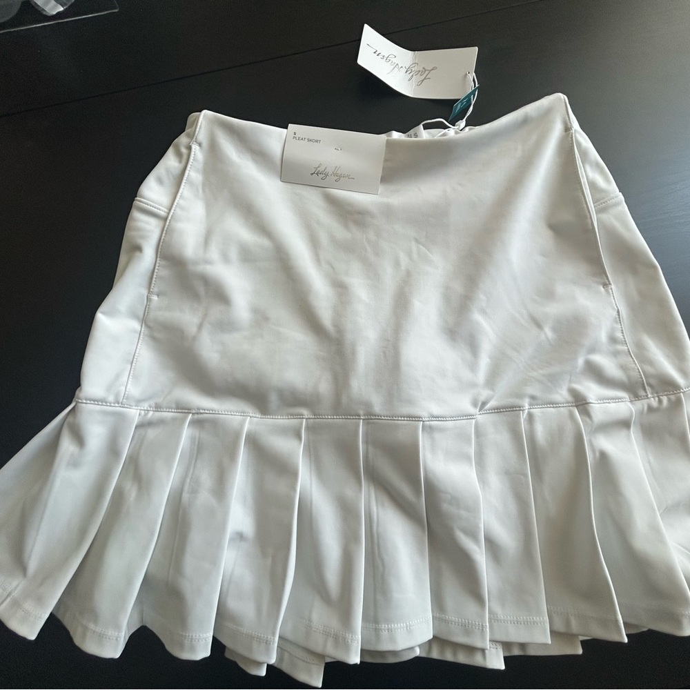 Lady Hagen White Pleated Skort